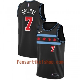 Chicago Bulls Trikot Justin Holiday 7 2018-19 Nike City Edition Schwarz Swingman - Herren